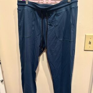 Teal Peak Zipper Jogger Pants